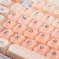 Liquid Foundation Pink / Green 104+28 Keycaps Set PBT Dye-subbed + PC Semi-transparent HOA Profile for Mechanical Keyboard